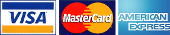 We Accept Visa, Mastercard,& Amex